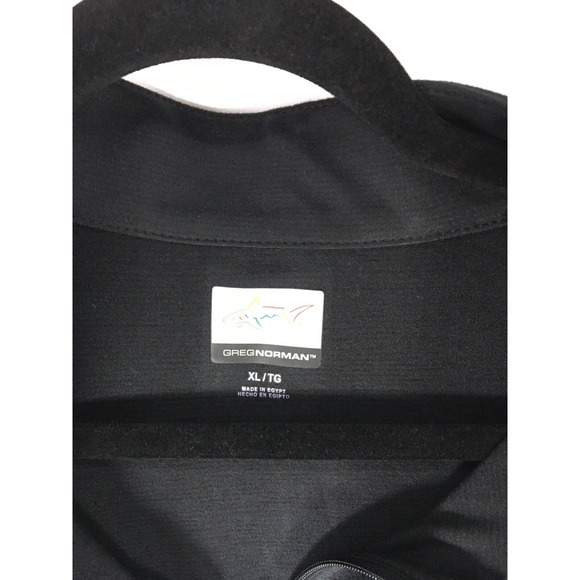 Greg Norman Mens Black Mock Neck Long Sleeve 1/4 Zip Golf Pullover Size XL - Picture 5 of 8